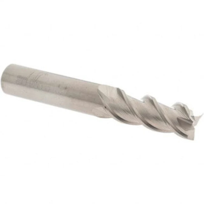 OSG 3/8, 1 LOC, 3/8 Shank Diam, 2-1/2 OAL, 3 Flute, Solid Carbide Square End Mill Single End, Uncoated, Spiral Flute,...